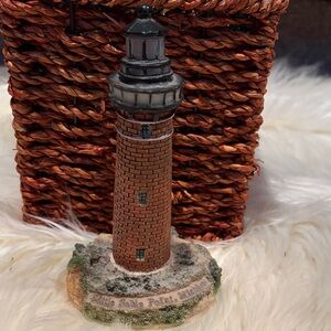 Rustic Brick Lighthouse Decor Piece